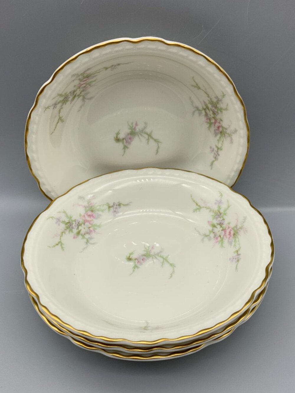 Vintage 1950's Royal Jackson set of 4 Dessert Fruit Bowls "Sandra" Pattern